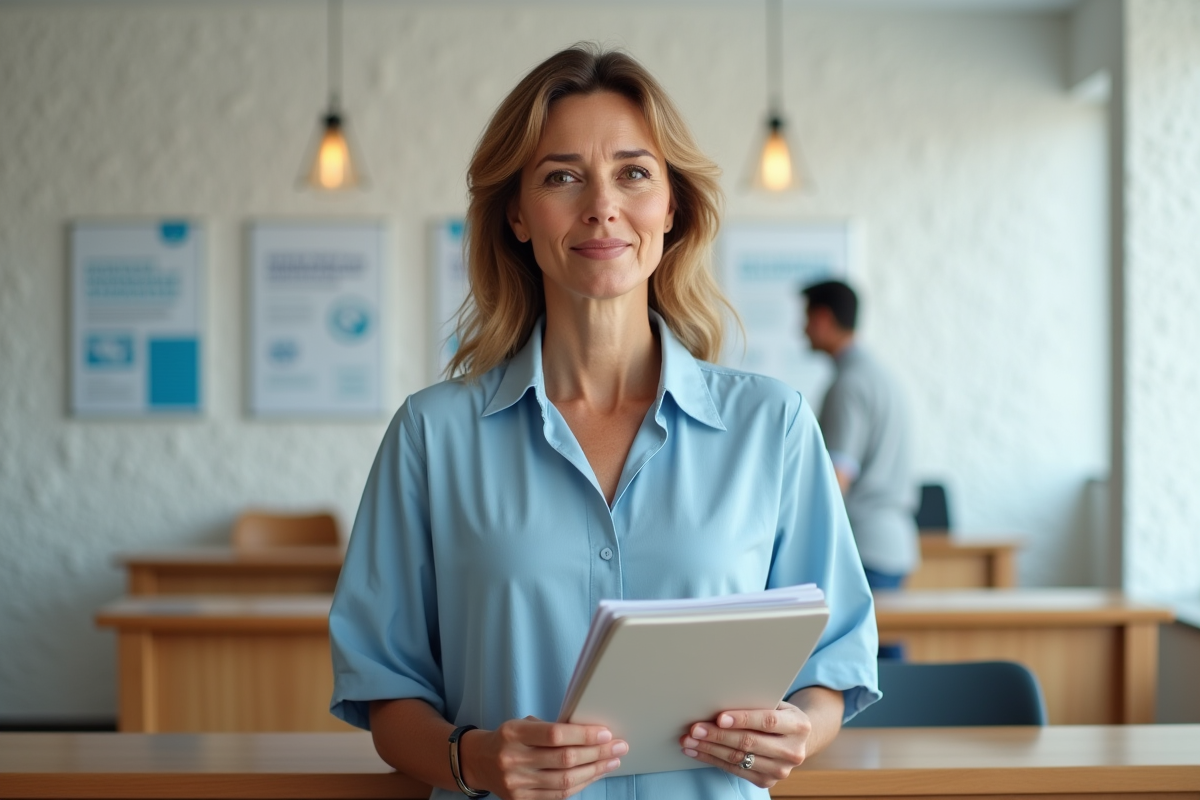 Femme méditerranéenne à la clinique de santé en Espagne